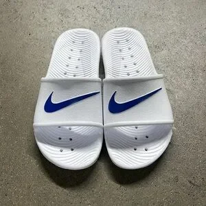 NIKE KAWA SHOWER SANDALS SWOOSH BLUES WHITES WATER Nike | Shoes | Nike Kawa Shower Sandals Swoosh Midnight Dark  main image 2